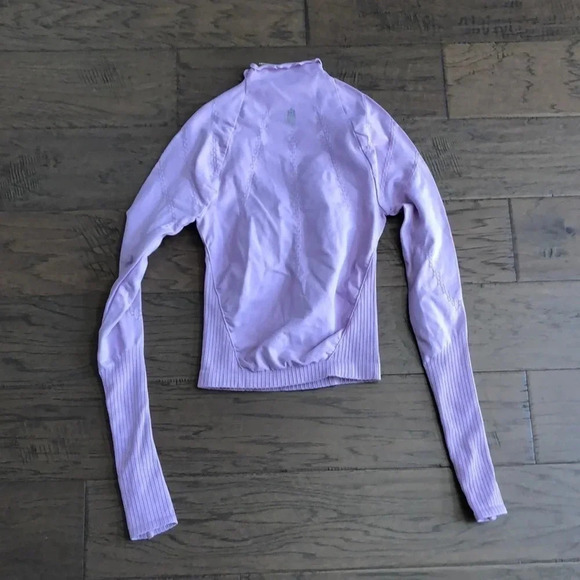 Free People Movement lilac good karma high neck layering top & shorts XS/S New - Picture 8 of 16